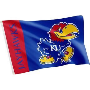 Desert Cactus The University of Kansas Flag Jayhawks KU Banners 100% Polyester Indoor Outdoor 3x5 feet Flags (Team Name)