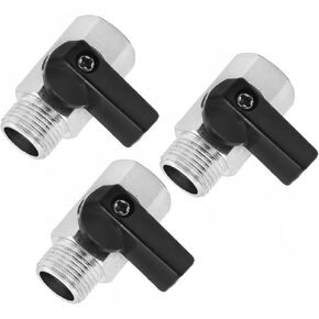 VIKKSAER 1/2 Inch Brass Mini Ball Valve NPT Male X Female Shut-Off Valve, Mini Brass Ball Valve, 3 Pcs in Kuwait