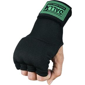 DALLX Padded Inner Gloves with 75cm Long Wrist Straps for Boxing Gloves - Gel Elastic Wraps Fist Knuckle Protection for MMA Training Muay Thai Kickboxing Men & Women – Pair