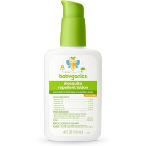 Babyganics Mosquito Repellent Lotion, Made with Plant and Essential Oils, Non-Greasy, 4oz