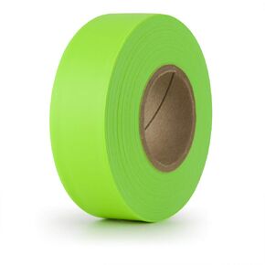 IPG Flagging Ribbon, 1.18" x 50 yd, Lime Glow (Single Roll)