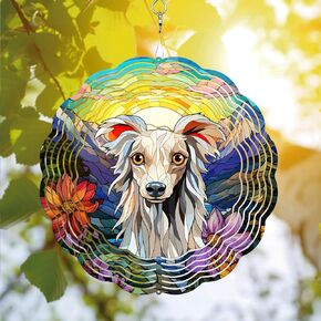 64memory Cairn Terrier Wind Spinner، Cairn Terrier Dog Wind Spinner معلقة للفناء والحديقة، هدية فريدة من نوعها الرياح الدوار، 3D معلقة الرياح الدوار في الهواء الطلق
