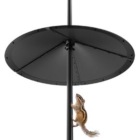 24 Inch Large Squirrel Baffle for Bird Feeder Pole, Squirrel Proof Bird Feeders Baffle with Metal Frame, Outside Squirrel Stopper & Bird House Guard for Shepherd’s Hook, Green, 1 Pack
