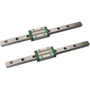 Mssoomm Miniature Linear Sliding Guideway Rail 2Pcs MGN7 MR7 5.91 inch / 150mm + 2Pcs MGN7-H Type Linear Slider Carriage Block for CNC Machine