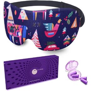 Christmas Sleep Mask - Soft, Comfortable Eye Mask with Adjustable Strap Sleeping Mask, Perfect for Holiday Travel, Relaxation, and Festive Sleep