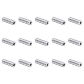 uxcell 15pcs Aluminum Spacer 5mm Bore x 10mm OD x 30mm Length Screw Standoff Bushing Plain Finish Round Metal Spacer for M5 Screws Bolts and Rods