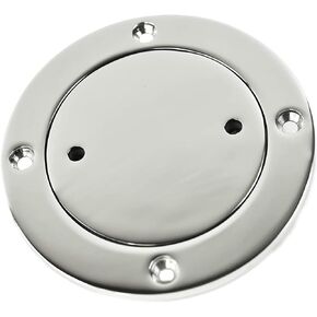 MARINE CITY 316 Grade Stainless Steel Inspection Deck Plate 3 Inches Round for Boats – Marines – Yachts (Pack of 1)