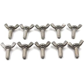 304 Stainless Steel Wing Bolt Set M8x12 Hand Twist Screw Butterfly Screw Sets 10PCS