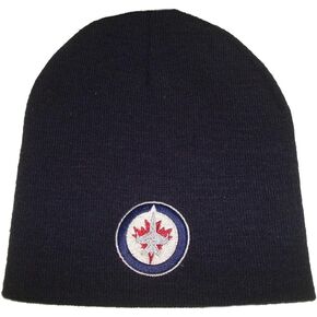 Reebok Winnipeg Jets Child/Kid's Navy Blue Cuffless Beanie Hat - NHL Youth Knit Skull Cap