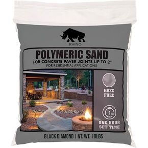 Rhino Power Bond Plus - Polymeric Sand for Pavers and Stone Joints up to a Maximum of 2 inches. (10 Pound, Slate Gray)