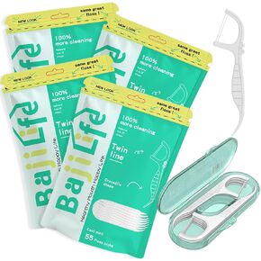 Dental Floss Pick Dispenser, 88 Count Flosser Dispenser with 2 Box [8 Count] Portable Tooth Floss Picks Holder, Total [104 Count] Flossers for Adults Home Travel Hotel