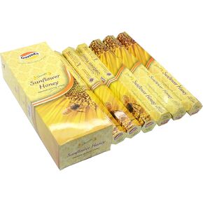 Govinda® Incense - Sunflower Honey - 120 Incense Sticks, Premium Incense, Masala Coated