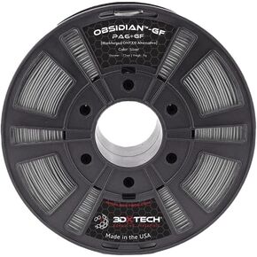 3DXTECH - 1.75mm Obsidian Glass Fiber + PA6 - Markforged Onyx Alternative 3D Filament 1kg Reel, 3D Printing Filament - Made in USA (Blue, 1.75mm)