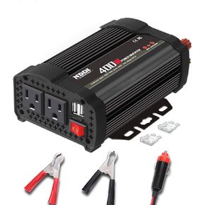 1000W Car Power Inverter, DC 12V to AC 110V Car Inverter with Dual AC Outlets and Dual 3.1A Quick Charging USB Port Car Adapter