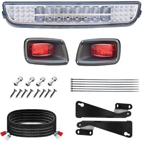 Golf Cart TXT LED Head Tail Light Bar Compatible with EZGO TXT Led Light 1996-2013 Gas and Electric Replace 12V Headlights Taillight Kit Assembly For EZGO TXT Gas and Electric