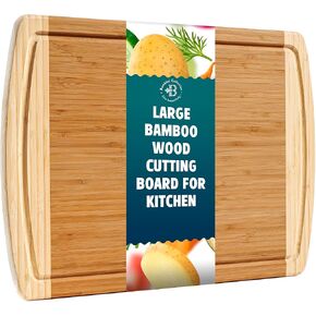 Turkey Platter for Thanksgiving - Turkey Cutting Board for Meat - Large Carving Board with Juice Groove, Butcher Block & Chopping Board with Meat Stabilizers, Wood Serving Platter - Thanksgiving Gifts