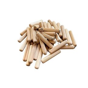 Wood Dowel Pins 2 inch x 1/4 inch Fluted Dowel Pins Fluted Dowel Pins for Furniture Woodworking and Home Repairs (100) (Dowel pin-2x1/4, 200)