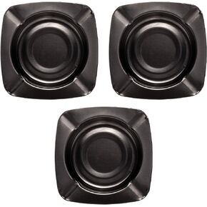 Odorless Ashtrays for Cigarettes - Pack of 3 - House Unbreakable Large Trays for Cigar - Patio Stainless Commercial Outdoor Ashtray - Outdoor Smoke Ashtray