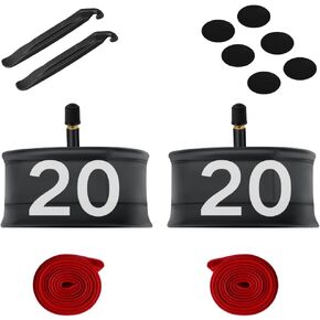 VANCOM-2 Pack 20X1.5/1.75/1.95/2.125/2.4/3.5/4.0 Butyl Rubber Inner Tube 20 inch Bike Tube 20x1.95 Bike Tube 20x2.125 Bike Tube with 32mm Schrader Valve for MTB/Commuter Bike/Touring Bike