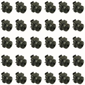 30PCS Rack Mounting Screws Nuts Washers M6x16mm Caged Cassette Nuts Tin Snap Crown Screws Cabinet Screws Flat Phillips Head Screws Black
