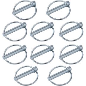 10 Pack 1/4x2-9/16in Lynch Pin Assortment Safety Coupler Pin Heavy Duty Lynch Pin Set Safety Trailer Coupler Pins Quick Release Tractor Trailer Trucks Pin Ring