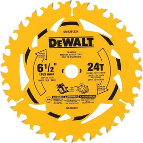 DEWALT 6-1/2 in. 24T Circular Saw Blade (DWA261224)