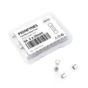 (Pack of 20) 8A Fast-Blow Fuse 8Amp 125V Glass Fuses 0.2 x 0.78 inch/5 x 20 mm (8Amp)(F8AL, 125V)