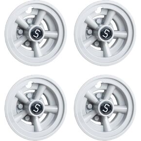 8 Inch Golf Cart Wheel Covers Hub Caps, Universal Golf Cart Hub Caps Snap-on Installation for Most Golf Carts Yamaha, Club Car, EZGO (Set of 4)