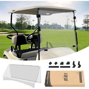 10L0L Golf Cart Windshield Compatible with EZGO TXT Windshield, Foldable & UV Protection Fit (1995-2013) EZGO TXT and Medalist Golf Cart Models- Tinted & Clear
