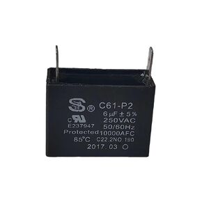 C61-P2 6uF 250VAC 50/60Hz 10000AFC C22.2NO.190 85℃ Capacitor E237947