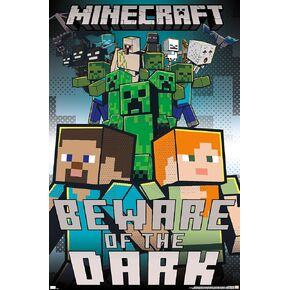 Trends International Minecraft - Beware Of The Dark Wall Poster, 22.37" x 34.00", Unframed Version
