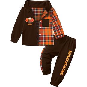 Qaoerde Toddler Baby Boy Clothes Plaid Hoodie Tops Long Sleeve Sweatshirt + MINI BOSS Pants Little Boys Fall Winter Outfits