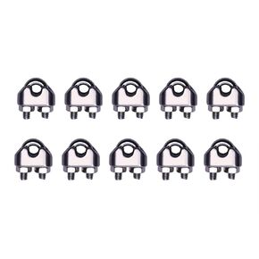 Penta Angel M3 Stainless Steel 1/8"/3mm Wire Rope Cable Clip Clamp 10PCS