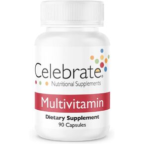 Celebrate Vitamins Bariatric Multivitamin, Iron Free - Post Gastric Bypass & Sleeve Gastrectomy Supplement for Men & Women - Essential Minerals & Vitamins A, B, D & E (270 Capsules)