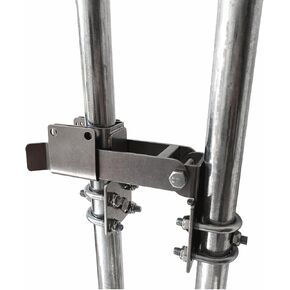 BiJun Chain Link Residential Strong Arm Double Gate Latch Chain Link Fence Gate Latch for 1-3/8" Gate Frames