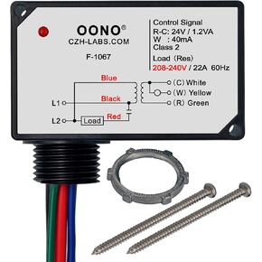 AC208-240V On/Off Switching Electric Heating Relay with Built-in 24V Transformer, OONO F-1067