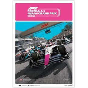 Formula 1® - Miami Grand Prix - 2024-19.75 x 27.5 Room Decor & Racing Memorabilia for Men and Teens, Car Art Posters, Man Cave Wall Art, F1 Merchandise Prints