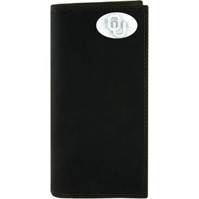 Zeppelin Products NCAA Oklahoma Sooners Light Brown Crazyhorse Leather Roper Concho Wallet, One Size, (UOK-IWT4-CRZ-LBR)