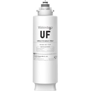 Waterdrop TSUF Ultra-Filtration Under Sink Water Filter, Replacement for Waterdrop TSU-W 3-Stage Ultra-Filtration Under Sink Water Filter System, 0.01 Micron, 4000 Gallons High Capacity, 1 Pack
