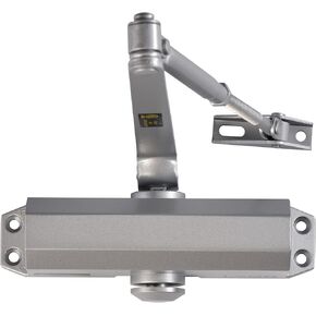 LYNN HARDWARE Light/Medium Duty Residential/Light Commercial Door Closer - DC5003 Surface Mounted, Aluminum Door Closer, Adjustable Closing, Grade 2 & UL 3 Hour Fire Rated - US4 Satin Brass/Gold
