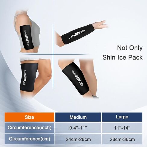 Comfitech Shin Splint Ice Pack Wrap for Entire Leg and Calf, Elbow Knee Ice Sleeve for Swelling, Bruises and Sprains, Large Size in Saudi Arabia