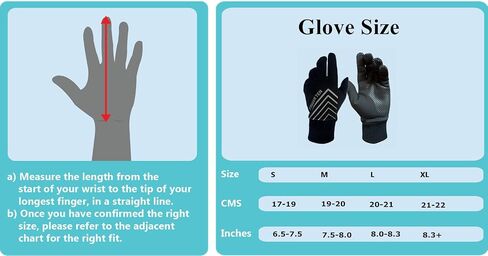 FINGER TEN Winter Gloves Men Women Touchscreen Waterproof, Running Cycling Liner Fleece Pair in Saudi Arabia