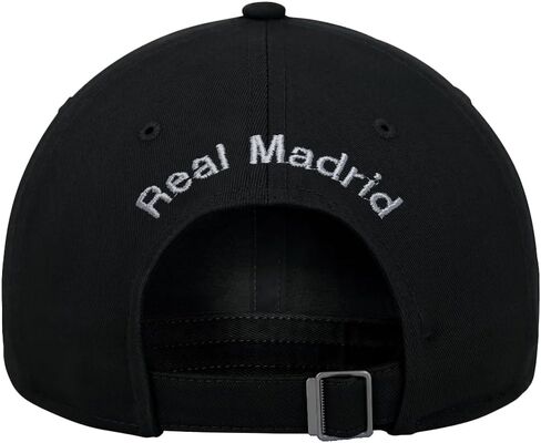 Icon Sports Officially Licensed Real Madrid Adjustable Dad Cap – White & Black Cotton Hat with Buckle for Men & Women in Saudi Arabia
