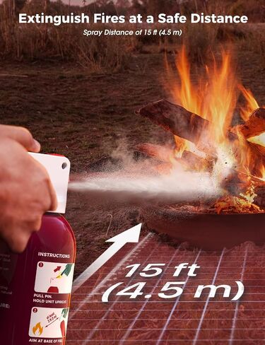 PLEMO Fire Extinguisher, All-in-1 Fire Spray for Home, Kitchen, Car, RV, Garage, Truck, and Camping, F60L, 2-Pack in Kuwait