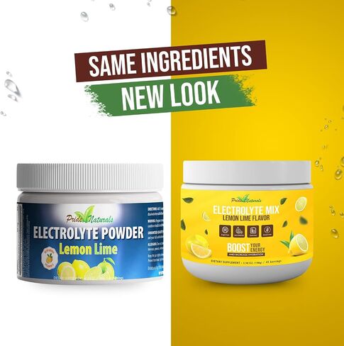 Electrolyte Powder - Refreshing Workout Recovery Electrolytes, Sugar Free, Gluten Free & Vegan, Pure Keto & Paleo Hydration Beverage, Immune Boosting Vitamins (198 Grams, Lemon Lime) in Saudi Arabia