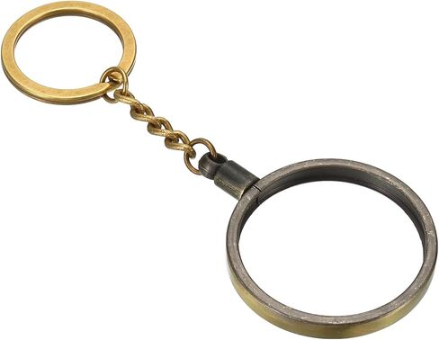 PATIKIL AA Coin Holder Keychain, 39mm Round Medallion Holder with Metal Key Ring for AA Coins Medallion, Golden in Saudi Arabia
