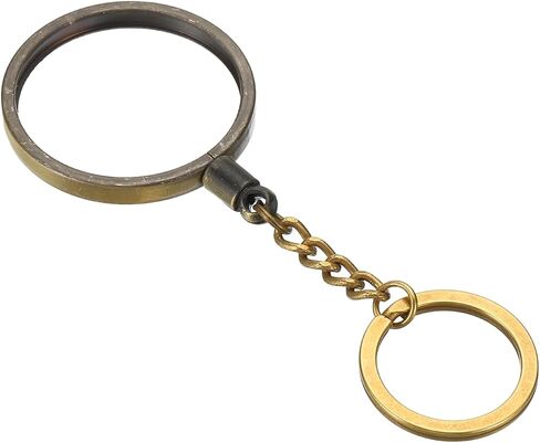 PATIKIL AA Coin Holder Keychain, 39mm Round Medallion Holder with Metal Key Ring for AA Coins Medallion, Golden in Saudi Arabia