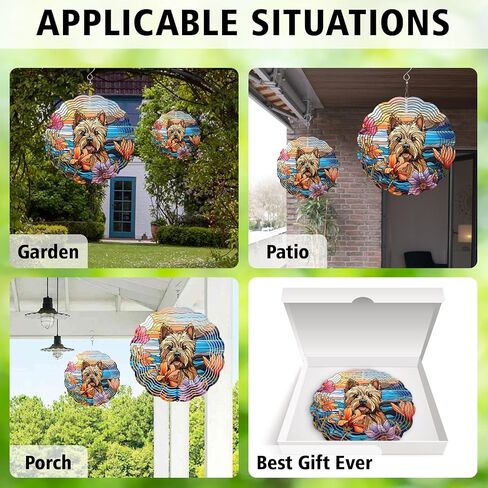 64memory Cairn Terrier Wind Spinner, Cairn Terrier Dog Wind Spinner Hanging for Yard and Garden, Unique Gift Wind Spinner, 3D Hanging Wind Spinner Outdoor in Saudi Arabia