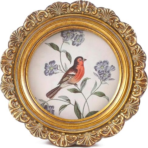 Round Picture Frames 3x3 Antique Picture Frames Small Vintage Picture Frames Mini Pictures Frames Bird Picture Frames Bronze Gallery Wall Decor in Kuwait