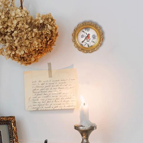 Round Picture Frames 3x3 Antique Picture Frames Small Vintage Picture Frames Mini Pictures Frames Bird Picture Frames Bronze Gallery Wall Decor in Kuwait